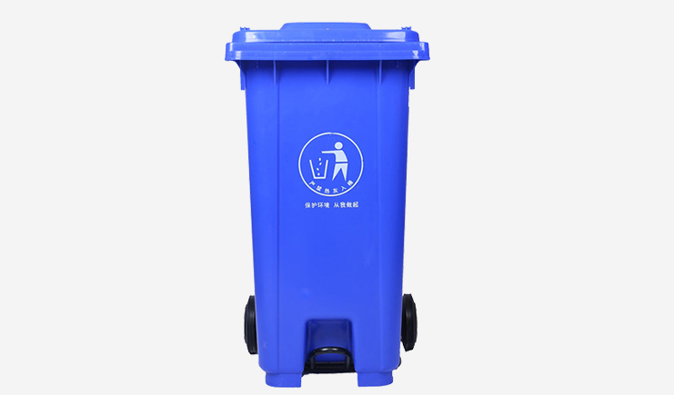 240L-加厚脚踏垃圾桶-蓝色